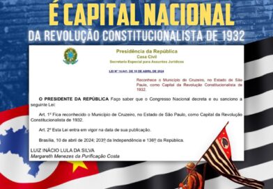 Cruzeiro-SP é reconhecida como a Capital Nacional da Revolução Constitucionalista de 1932