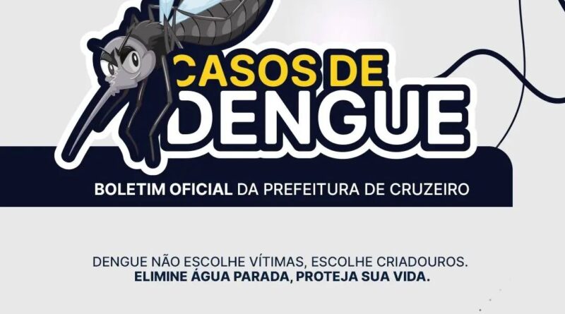 Secretaria de Saúde divulga novo boletim sobre dengue em Cruzeiro-SP