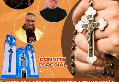 Basílica Menor de Cruzeiro reúne fiéis para o rosário da quaresma de São Miguel Arcanjo.