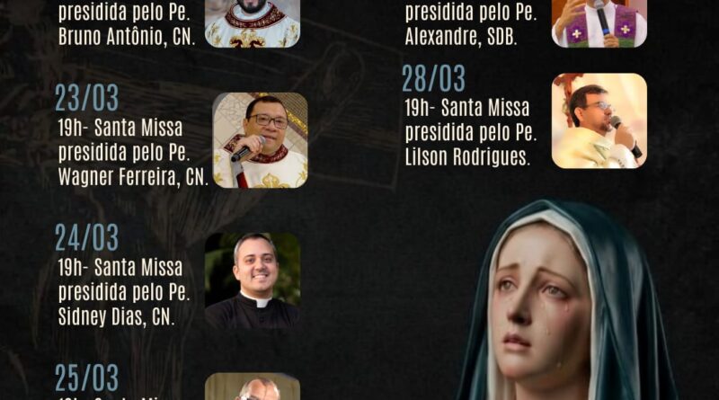 Basílica Imaculada Conceição divulga programação da Semana das Dores de Nossa Senhora