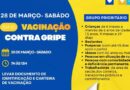 Campanha nacional de vacinação contra a gripe começa neste sábado