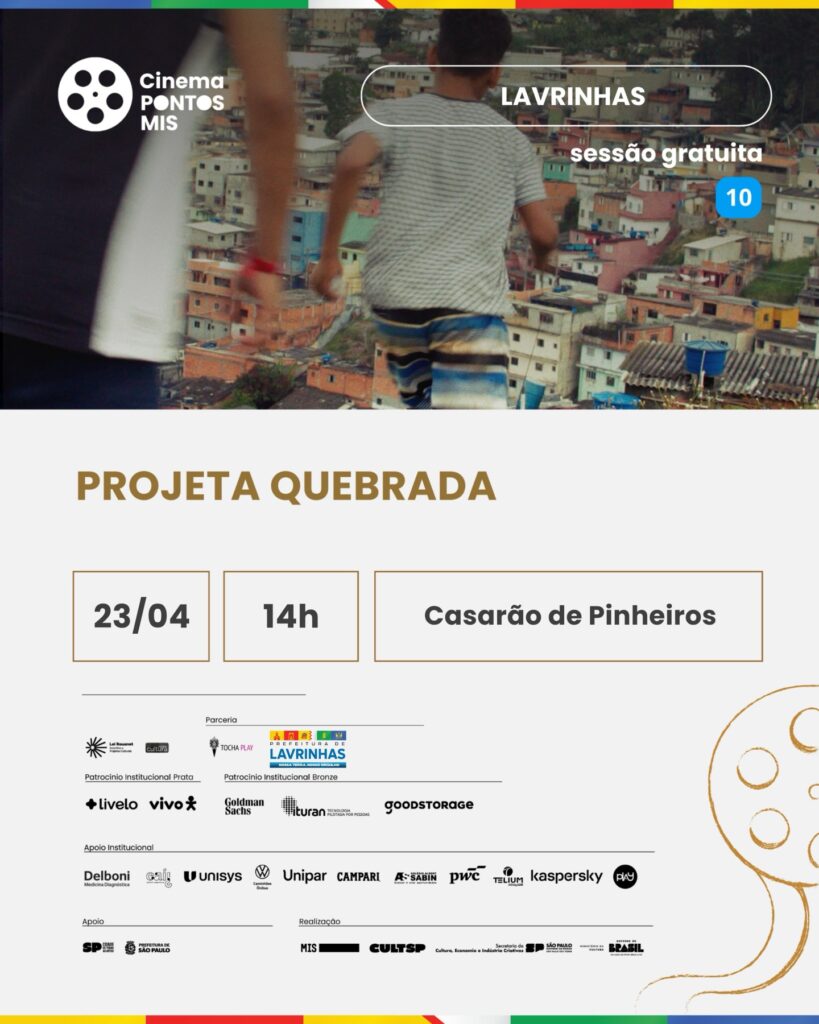 Lavrinhas mantém programação de cinema gratuita com o projeto Pontos MIS