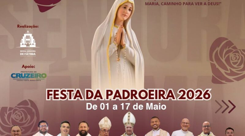 Festa de Nossa Senhora de Fátima começa nesta sexta-feira em Cruzeiro