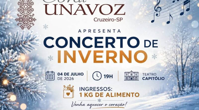 Coral UNAVOZ realiza Concerto de Inverno no Teatro Capitólio em Cruzeiro