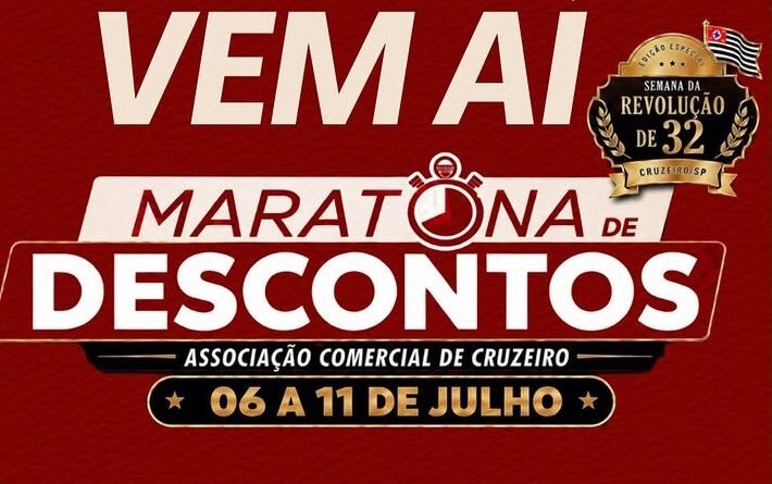 Associação Comercial de Cruzeiro promove Maratona de Descontos no comércio local