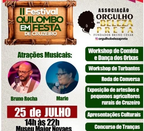 Cruzeiro realiza 2º Festival Quilombo em Festa neste sábado
