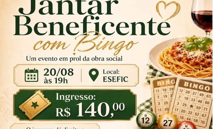Lar das Irmãzinhas de Cruzeiro promove Jantar Italiano